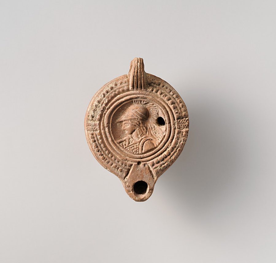 Roman oil lamp — Terracotta oil lamp — Roman, 3rd–early 4th century CE